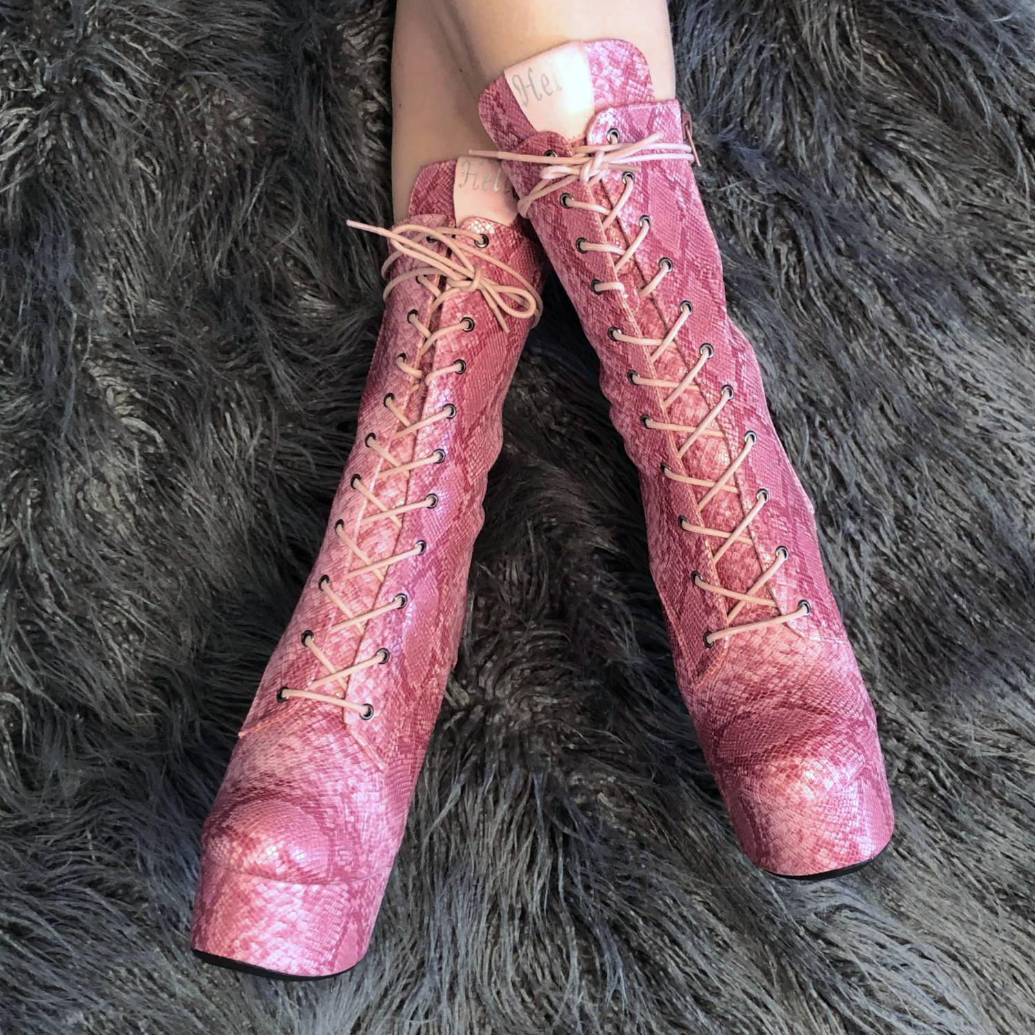 Candy Cobra Boot INCH – Hella Heels US