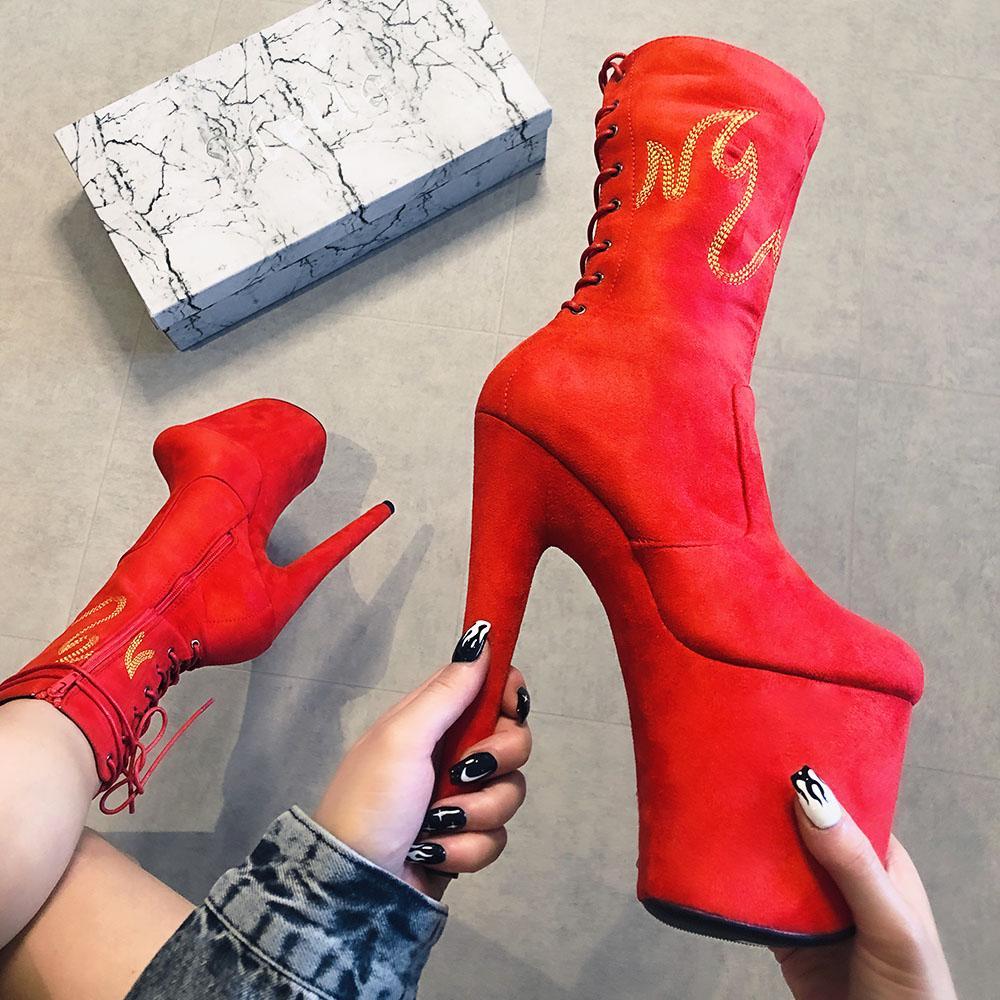 HellGirl Red/Yellow Flame - 8 INCH, stripper shoe, stripper heel, pole heel, not a pleaser, platform, dancer, pole dance, floor work