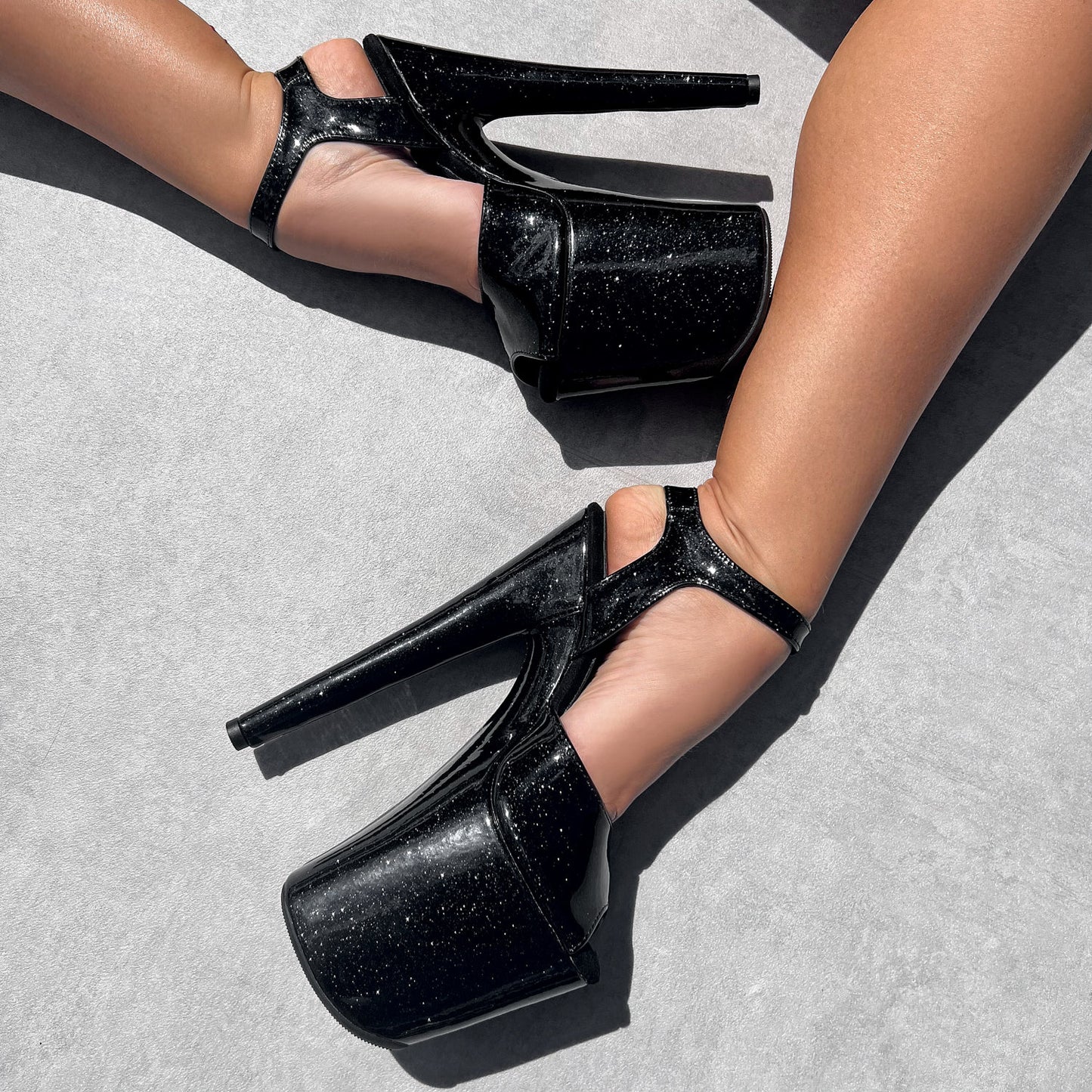 Glitterati Stiletto - Sin City - 8 INCH, stripper shoe, stripper heel, pole heel, not a pleaser, platform, dancer, pole dance, floor work