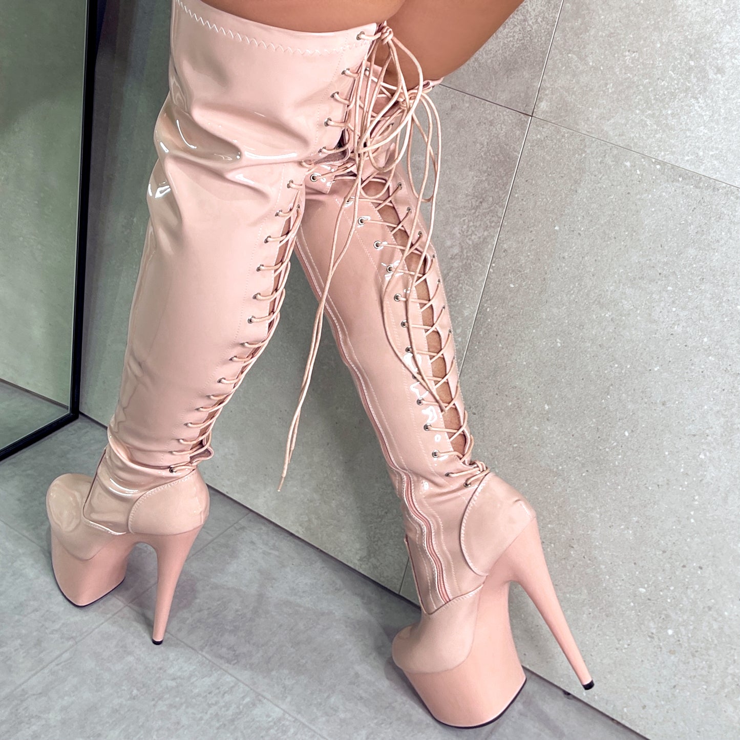 LipKit Thicc Thigh High - Dream On - 7 INCH, stripper shoe, stripper heel, pole heel, not a pleaser, platform, dancer, pole dance, floor work
