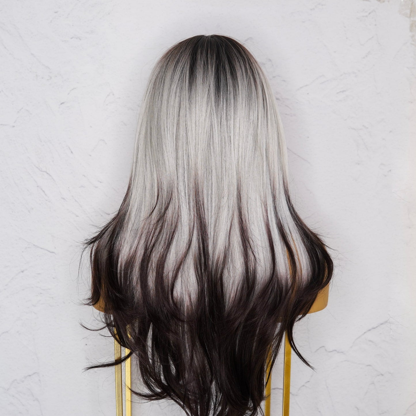 SELENE Grey Black Ombre Lace Front Wig