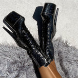 Glitterati Boot Wide Fit - Sin City - 7 INCH, stripper shoe, stripper heel, pole heel, not a pleaser, platform, dancer, pole dance, floor work