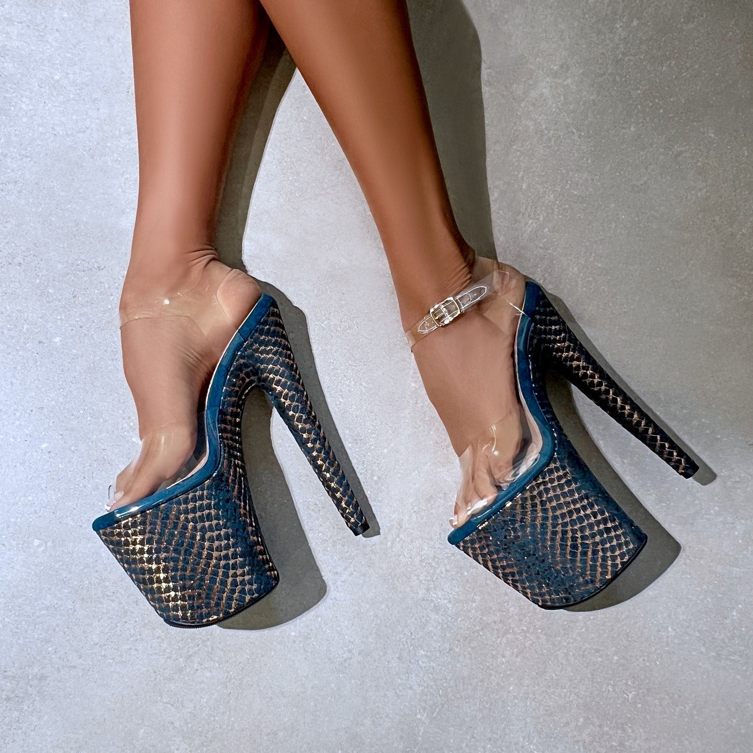 Khaleesi Classic Stiletto - Teal - 8INCH