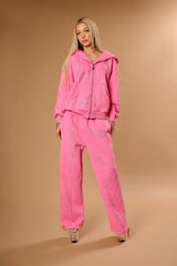 Anime Pole Dancer Zip Up Hoodie - Love of Hustlers Pink Sparkle