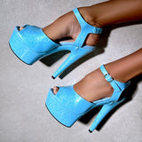 The Glitterati Stiletto - Baby Blues *2.0* - 6 INCH