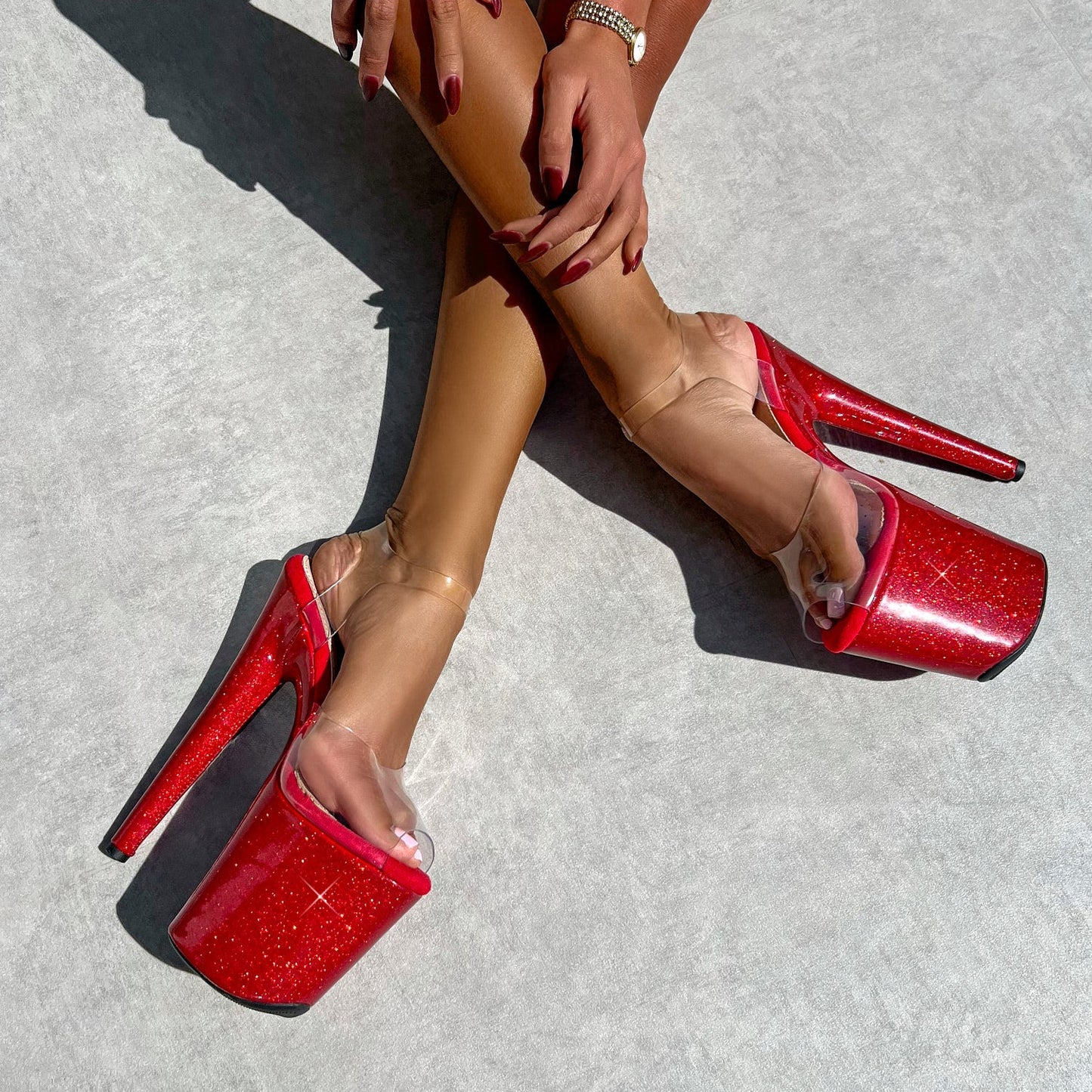 The Glitterati Classic Stiletto - Kansass - 8 INCH