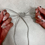Silver Diamanté Shoe Lace