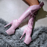 Sugarbaby Open Toe Over Knee Boot - 8 INCH - Old Style - Check description