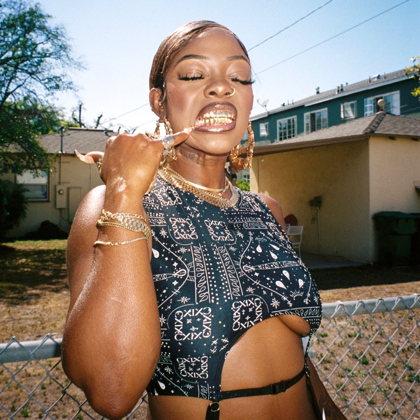 Buckle Up Garter Top - Bandana Baby - Black