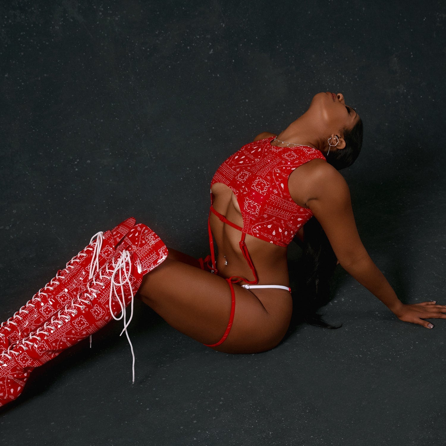 Buckle Up Garter Top - Drop it Like its THOT - Red