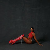 Buckle Up Garter Top - Drop it Like its THOT - Red