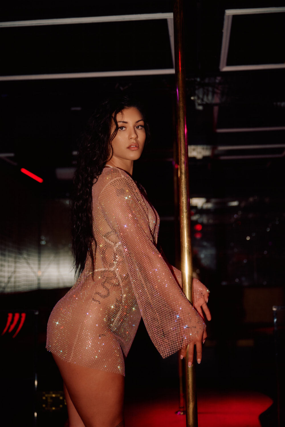 Honey - HOAH Diamond-drip Fantasy Sleeved Dress