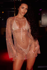 Honey - HOAH Diamond-drip Fantasy Sleeved Dress