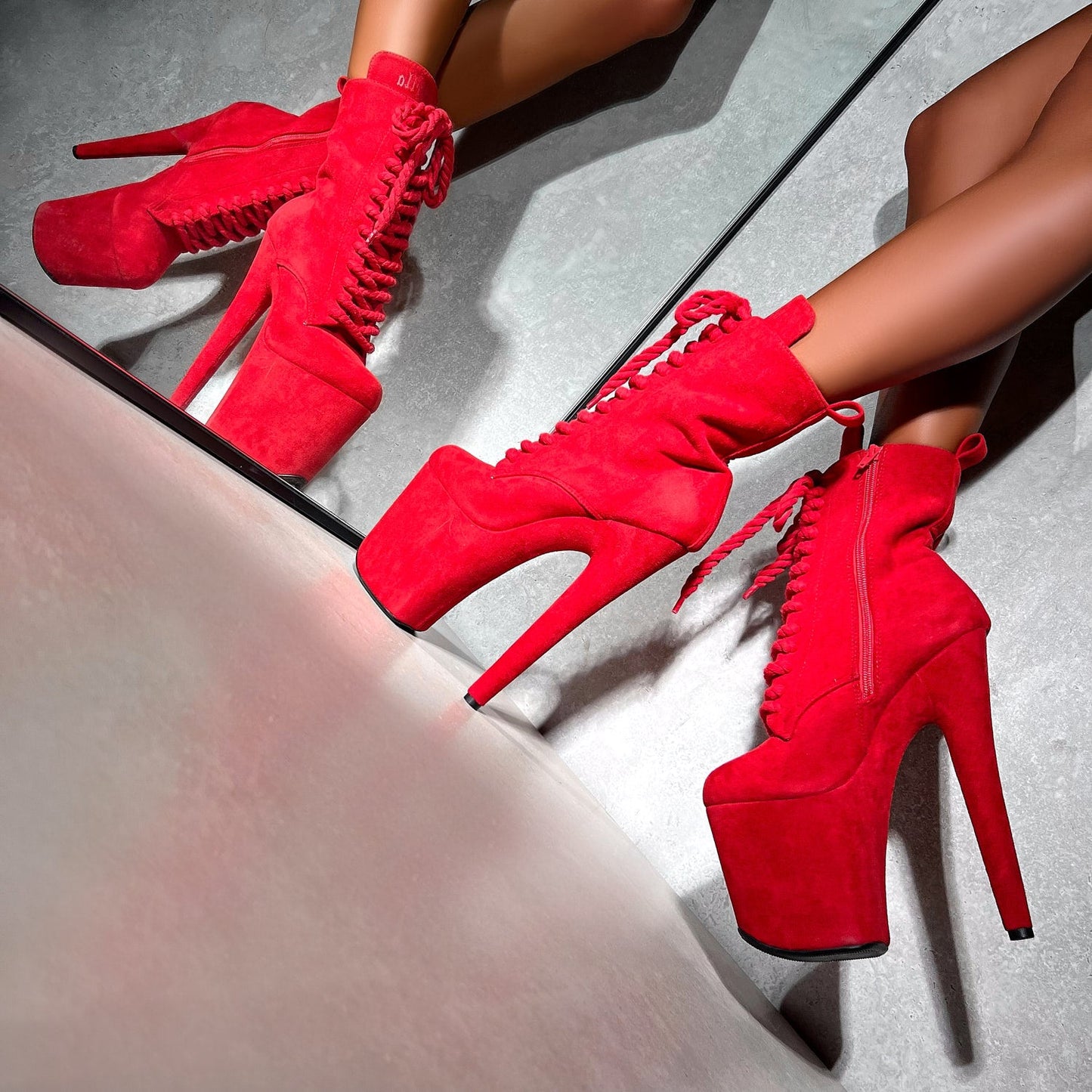 BABYDOLL ROPE - ALL TIED UP - RED - 8INCH