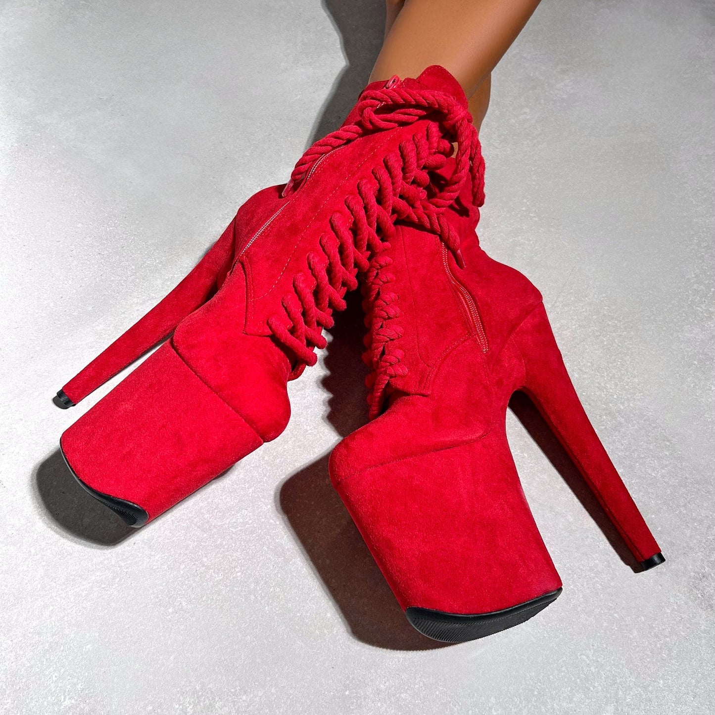 BABYDOLL ROPE - ALL TIED UP - RED - 8INCH