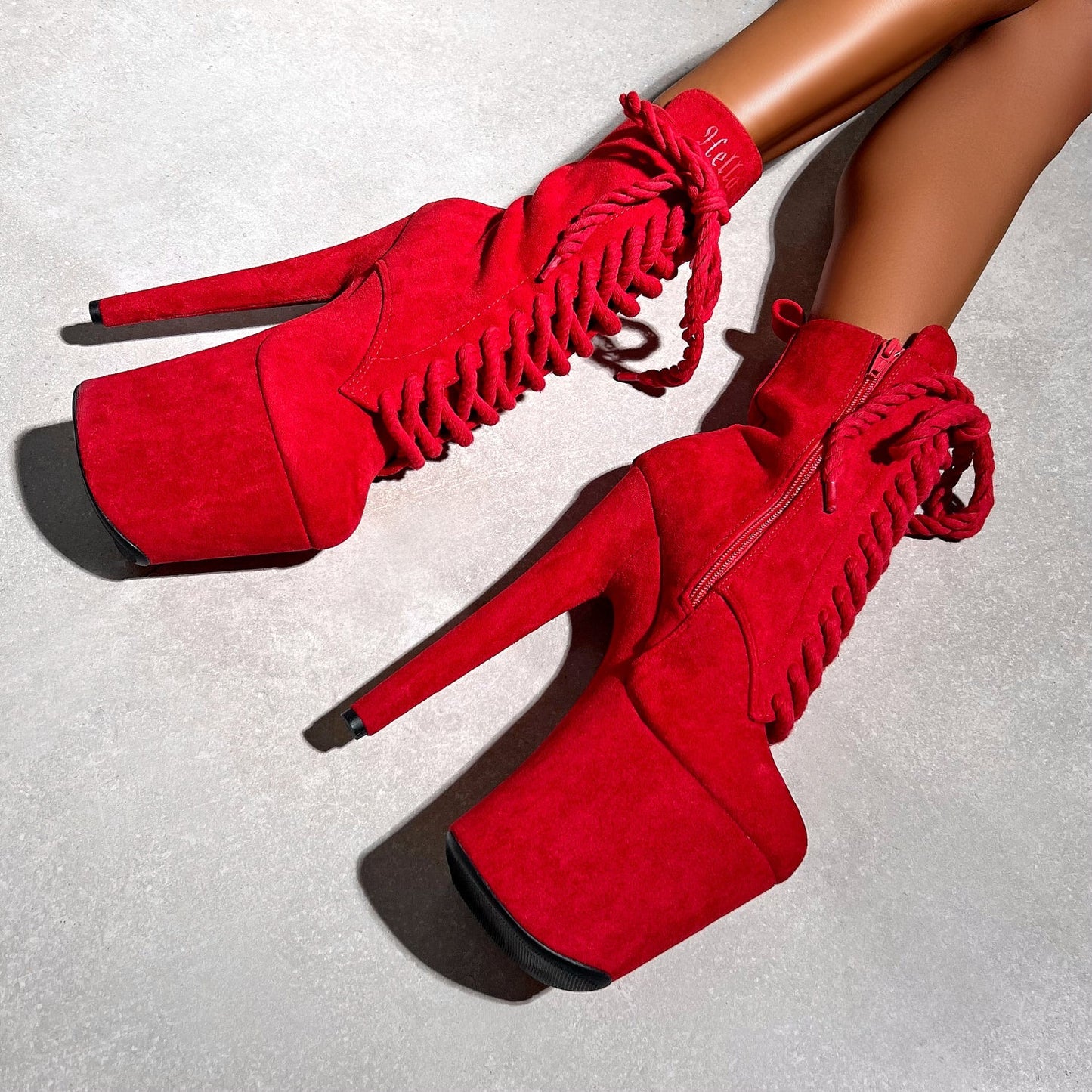 BABYDOLL ROPE - ALL TIED UP - RED - 8INCH