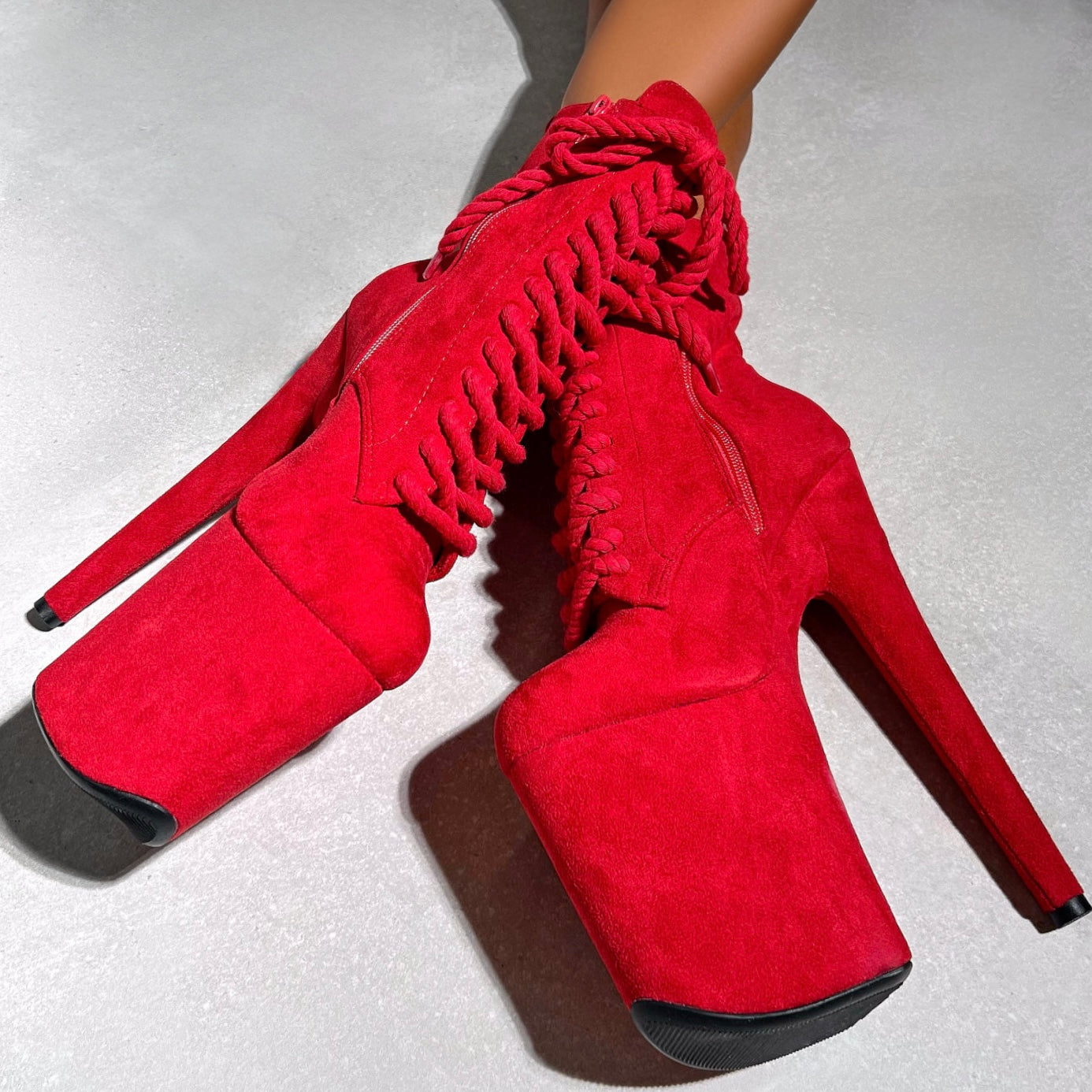 BABYDOLL ROPE - ALL TIED UP - RED - 9INCH