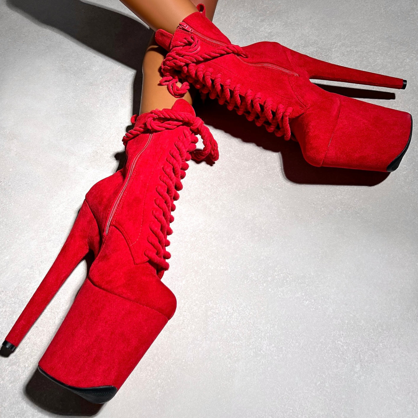 BABYDOLL ROPE - ALL TIED UP - RED - 9INCH