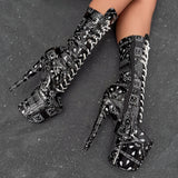 Bandana Baby - Calf Boot - 8INCH - Black