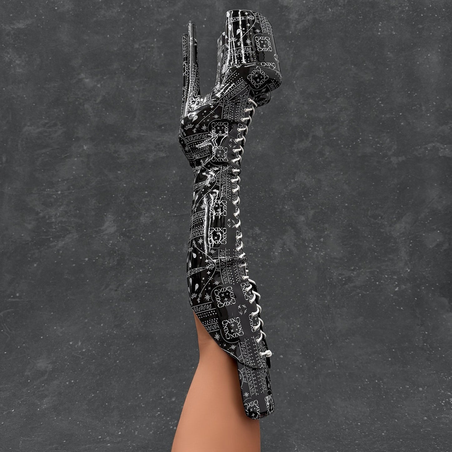 Bandana Baby - Knee Pad Boot - 9INCH - Black