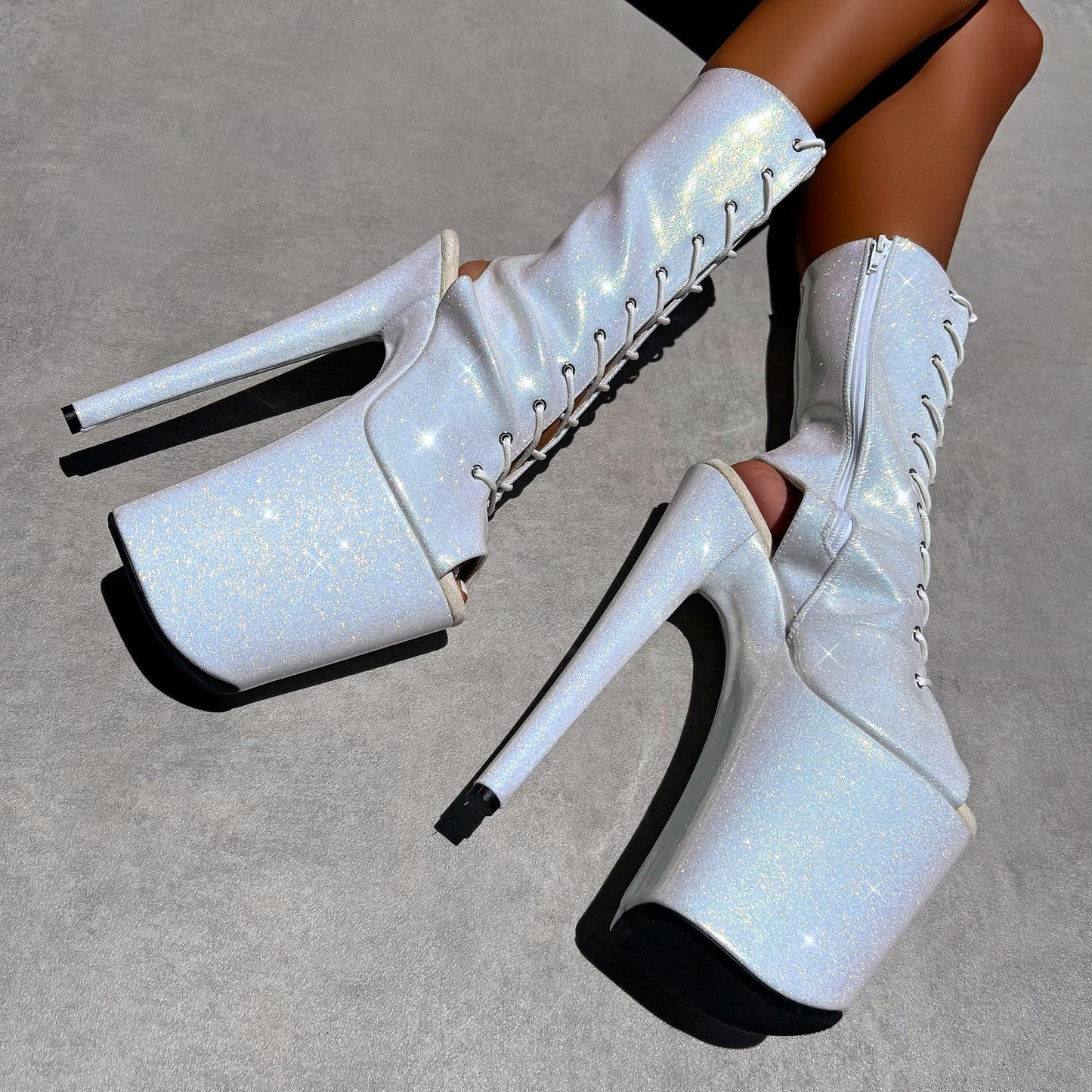 The Glitterati - OHOT Boot - Snow Kween - 9INCH