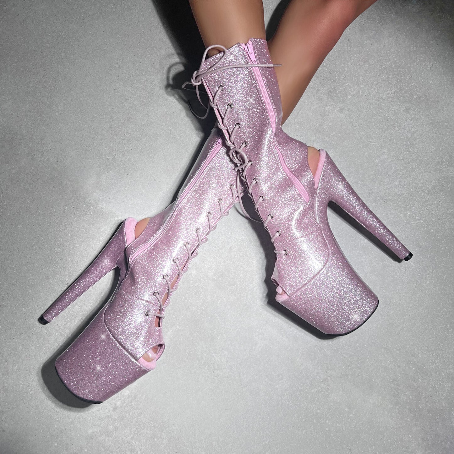 The Glitterati - OHOT Boot - Sugar Baby - 8INCH