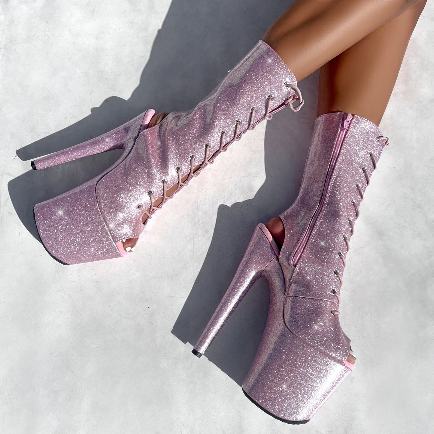 The Glitterati - OHOT Boot - Sugar Baby - 8INCH