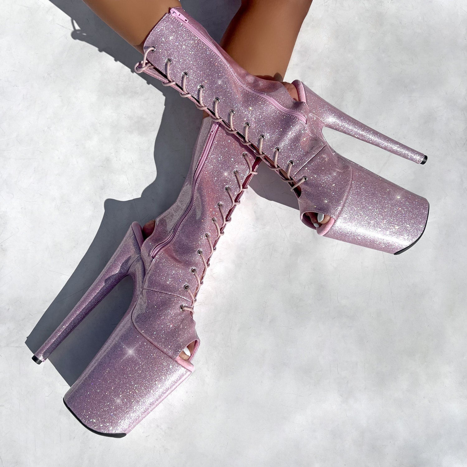 The Glitterati - OHOT Boot - Sugarbaby - 9INCH