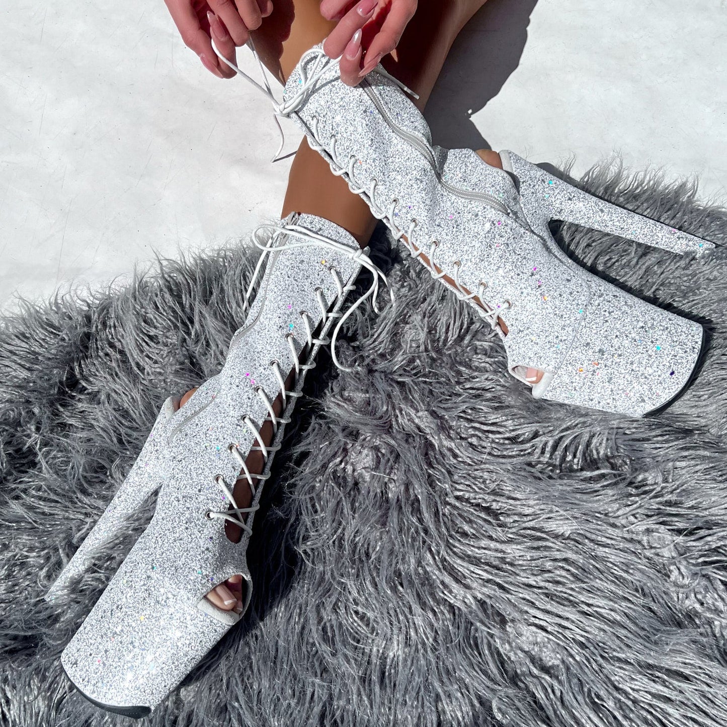 The Glitterati Xtra - OHOT Boot - Fairydust - 8INCH