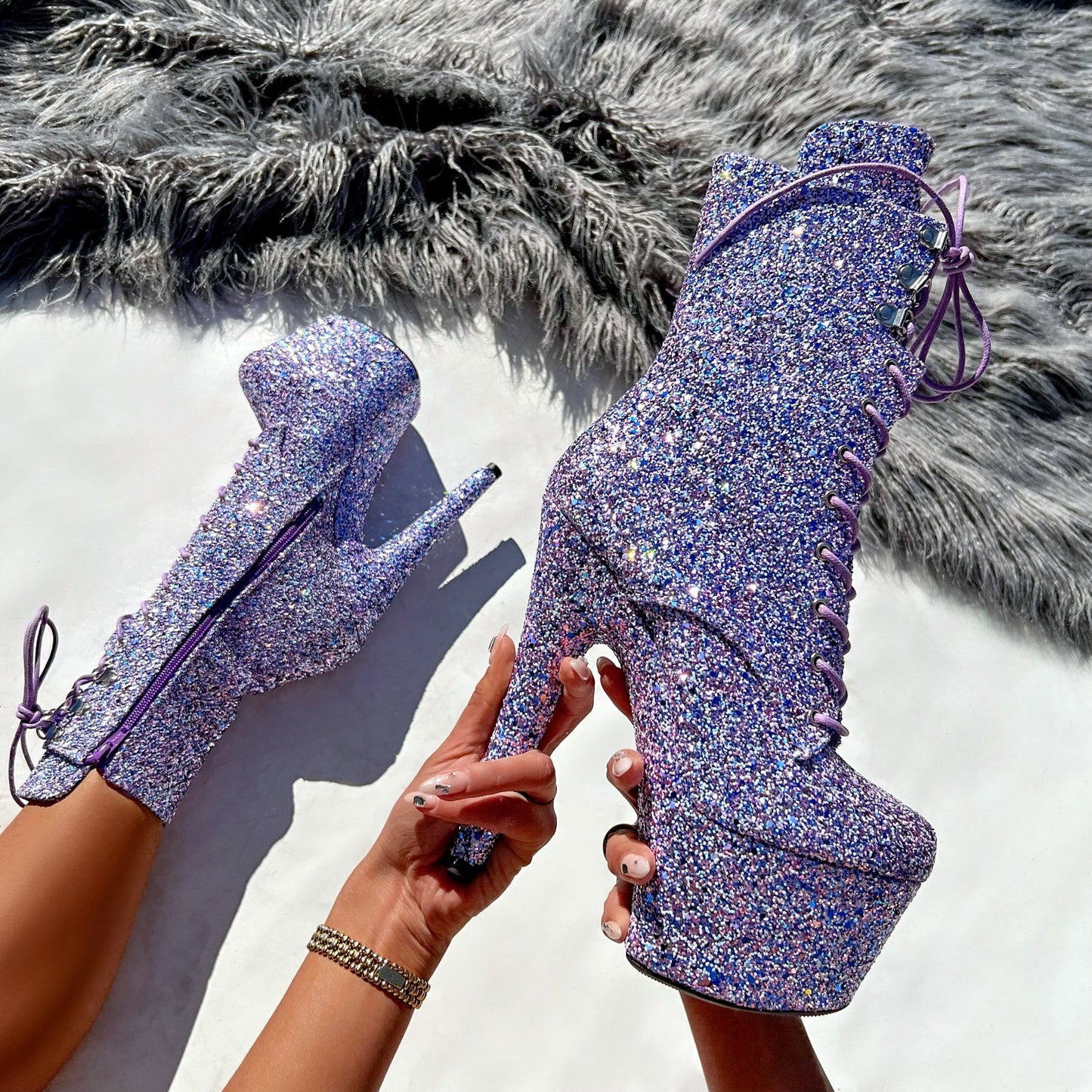 The Glitterati Xtra - Boot - Confetti -7INCH