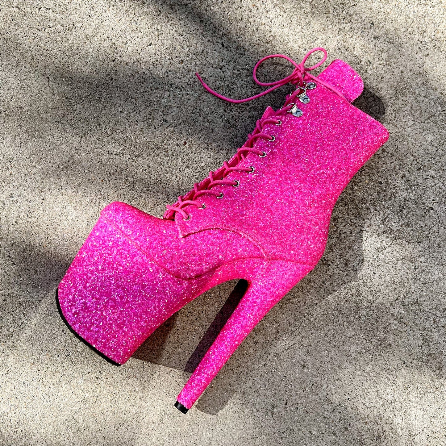 The Glitterati Xtra - Boot - Kitty Pink -  8INCH - Wide Fit