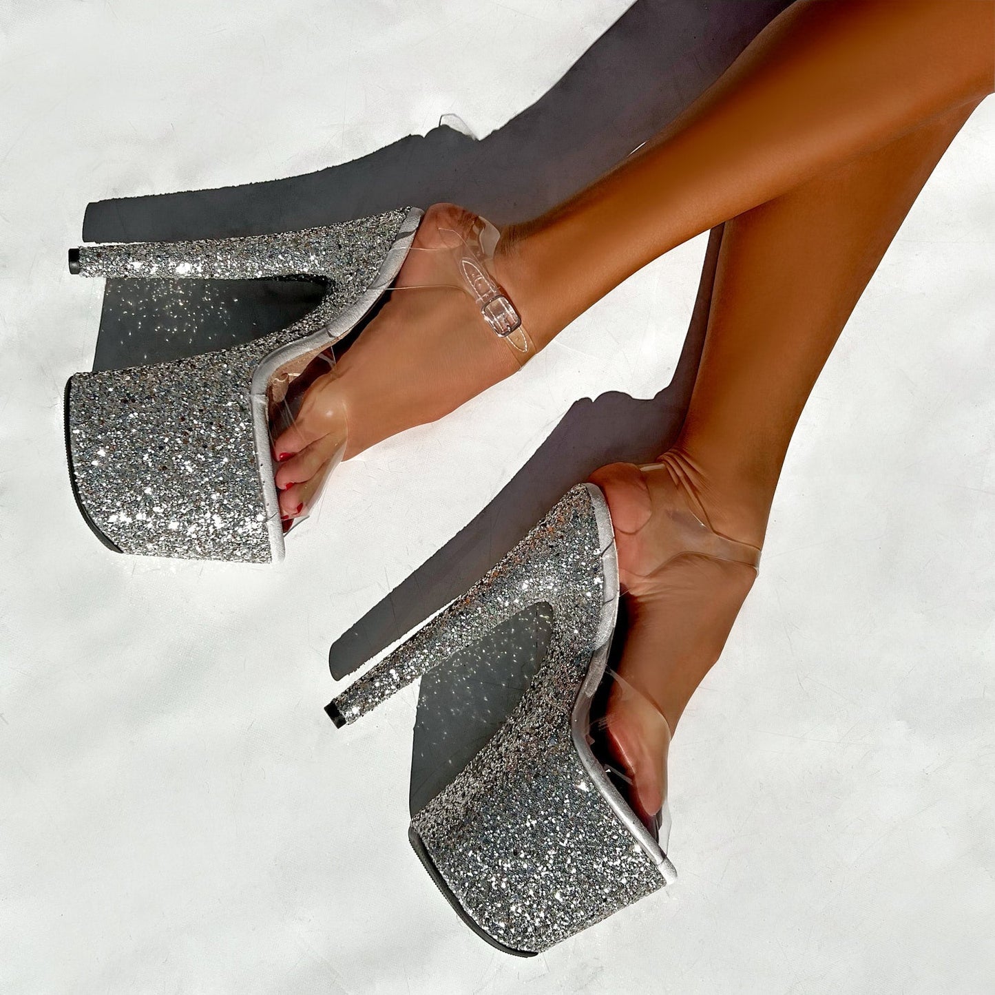 The Glitterati Xtra - Classic Stiletto - Monroe - 8INCH - Wide Fit