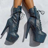 Khaleesi 3D Ring Boot - Teal - 7INCH