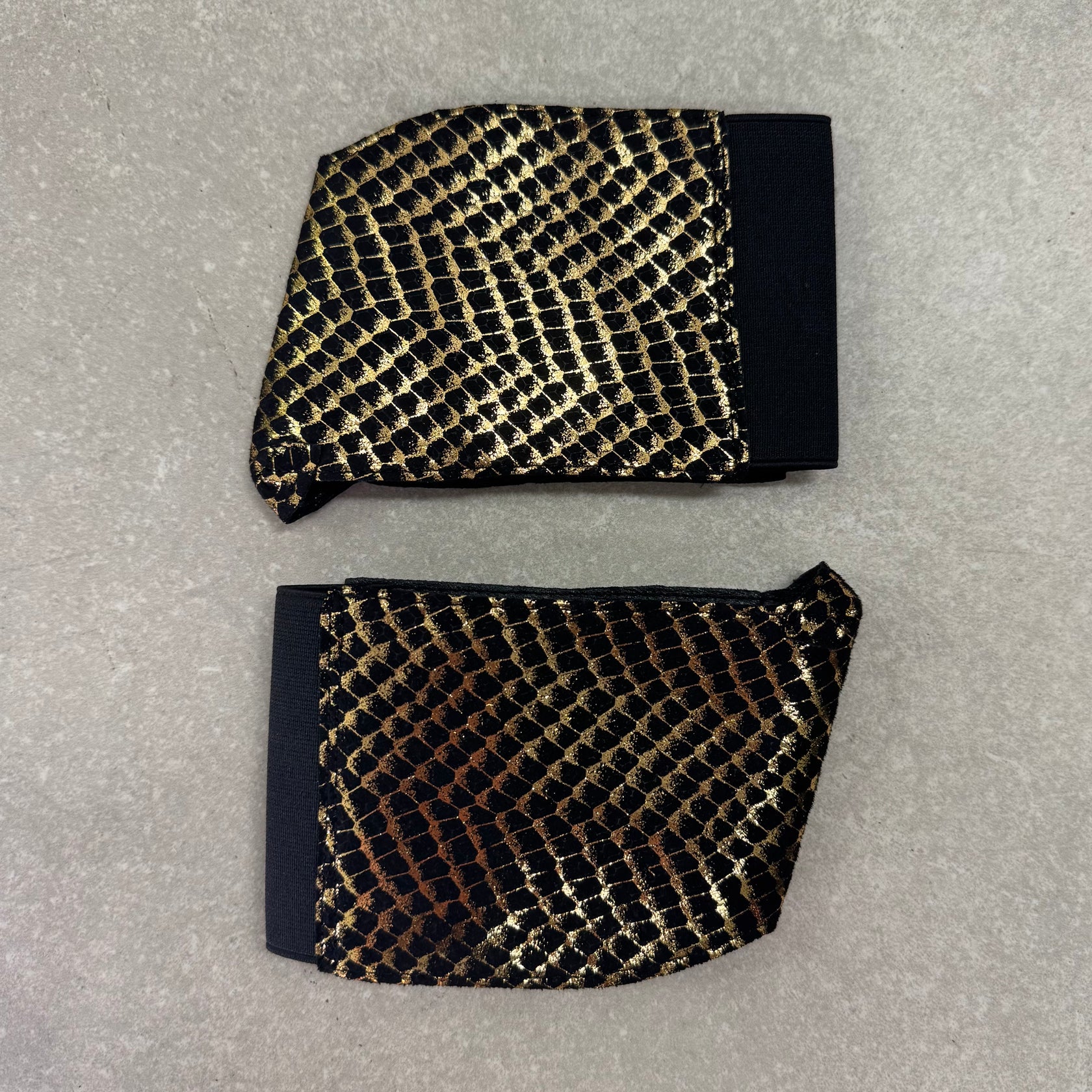 Stiletto / Open Toe Shoe Protector - Khaleesi Black & Gold - 8 INCH