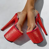 Khaleesi Classic Stiletto - Red & Gold - 8INCH