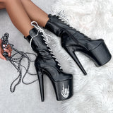 BLACK METALLICA ROCK - Boot - 8INCH