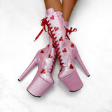 CUPID'S CHOKEHOLD - RIBBON BOOT - 8INCH