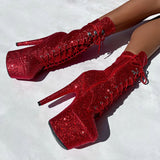 The Glitterati Xtra - Boot - Miles Red - 7INCH