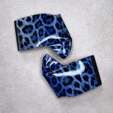 Classique Shoe Protector - Blue Leopard 8 INCH