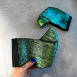 Classique Shoe Protector - Mermaid Green / Gold - 8 INCH