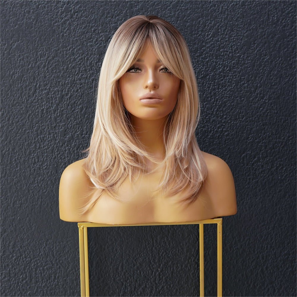 ROCHELLE Blonde Ombre Fringe Wig - Milk & Honey