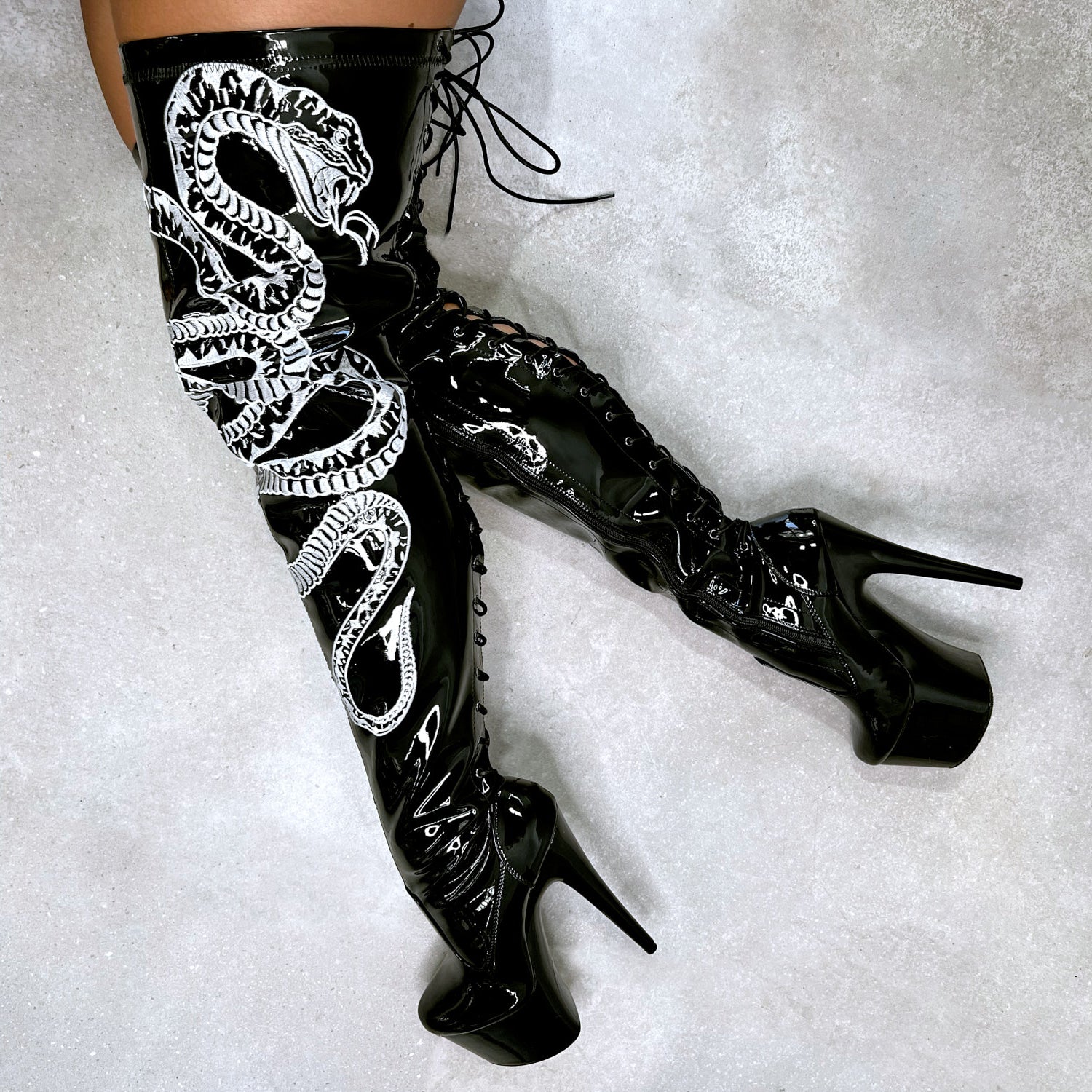 7 inch thigh high boots hotsell