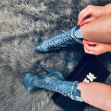 Anaconda Boot - 7 INCH, stripper shoe, stripper heel, pole heel, not a pleaser, platform, dancer, pole dance, floor work