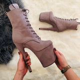 BabyDoll Lilac Mink - 8 INCH, stripper shoe, stripper heel, pole heel, not a pleaser, platform, dancer, pole dance, floor work