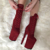 BabyDoll Dark Red - 8 INCH, stripper shoe, stripper heel, pole heel, not a pleaser, platform, dancer, pole dance, floor work