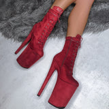 BabyDoll Dark Red - 9 INCH, stripper shoe, stripper heel, pole heel, not a pleaser, platform, dancer, pole dance, floor work