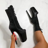 Blaq Kicks - 9 INCH, stripper shoe, stripper heel, pole heel, not a pleaser, platform, dancer, pole dance, floor work