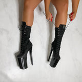 Blaq Kicks - 9 INCH, stripper shoe, stripper heel, pole heel, not a pleaser, platform, dancer, pole dance, floor work