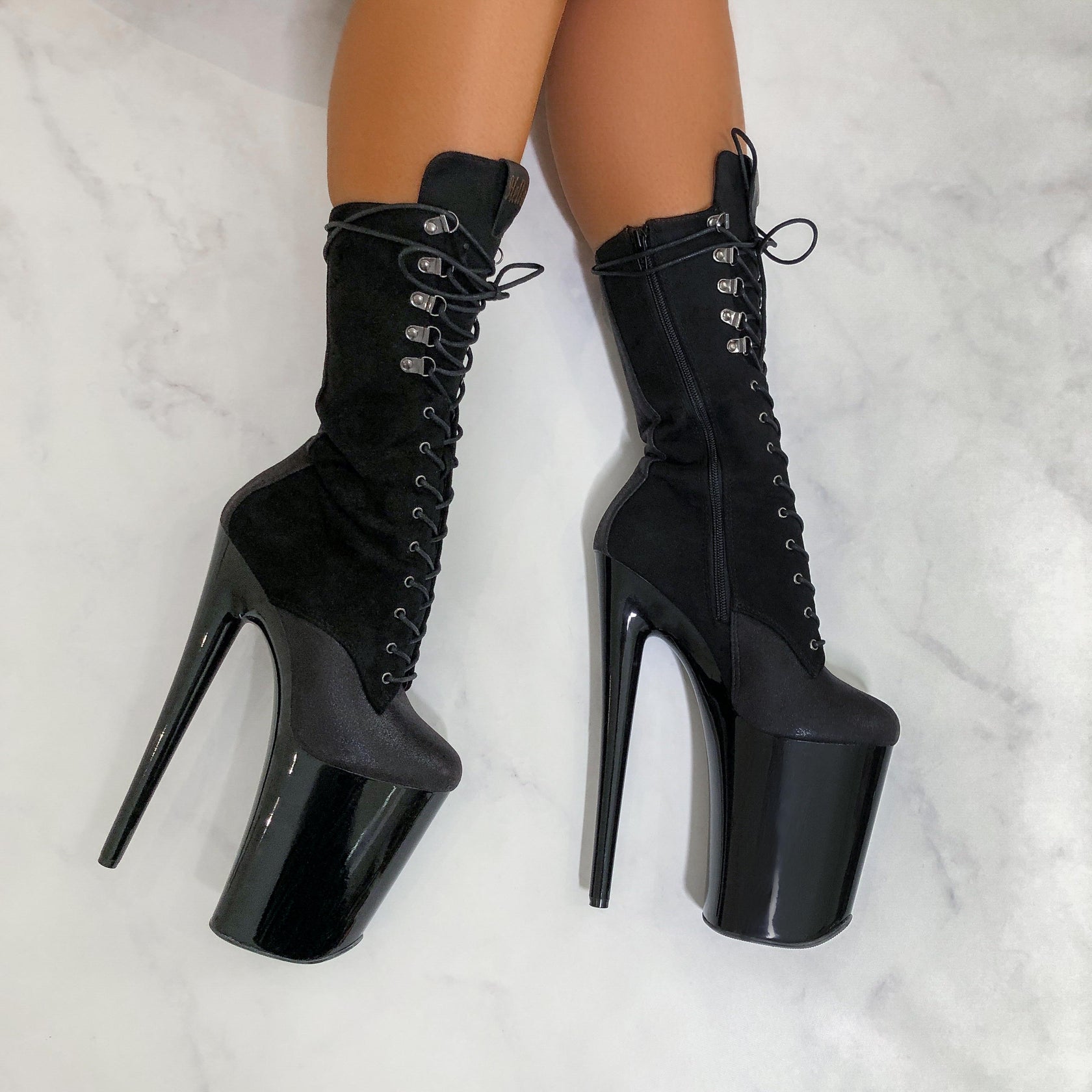 Blaq Kicks - 9 INCH, stripper shoe, stripper heel, pole heel, not a pleaser, platform, dancer, pole dance, floor work
