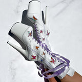 Butterfly Boot - Black - 7 INCH, stripper shoe, stripper heel, pole heel, not a pleaser, platform, dancer, pole dance, floor work
